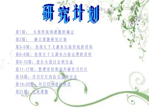 太湖水污染的形成和治理幻灯片PPT
