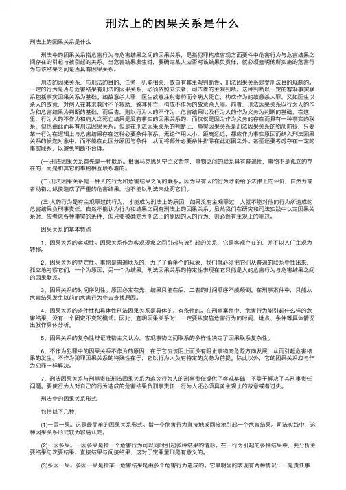 刑法上的因果关系是什么