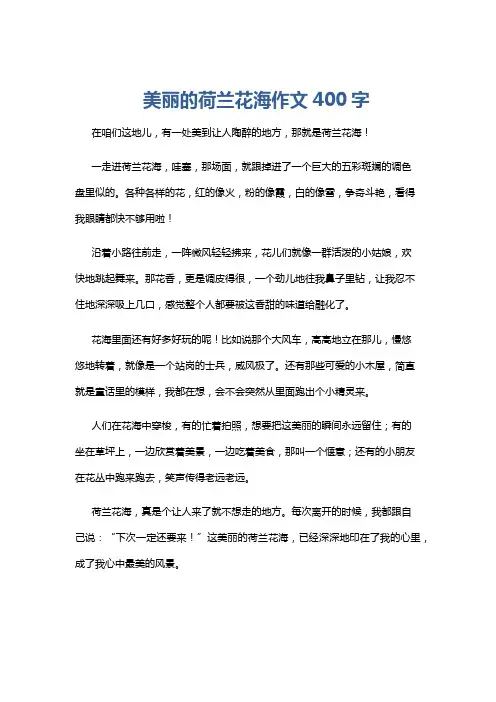 美丽的荷兰花海作文400字