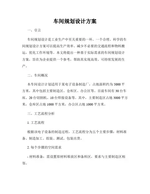 车间规划设计方案