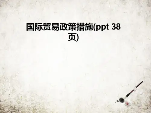 国际贸易政策措施(ppt 38页)