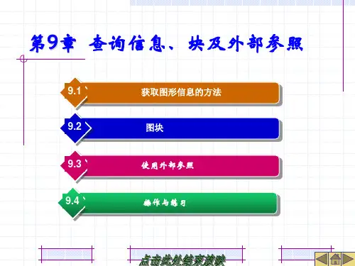 AutoCAD计算机辅助设计 第9章 查询信息、块及外部参照