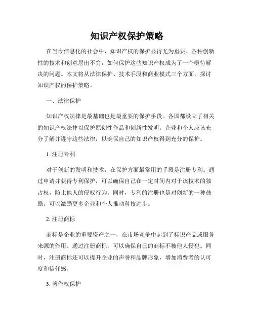 知识产权保护策略