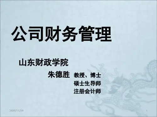 《公司融资》PPT课件