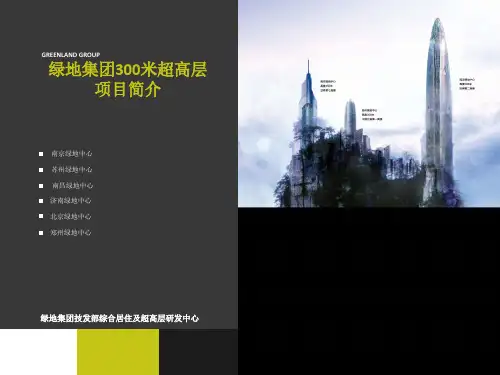 绿地集团300米超高层项目简介