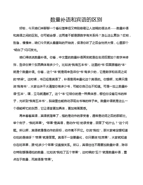 数量补语和宾语的区别
