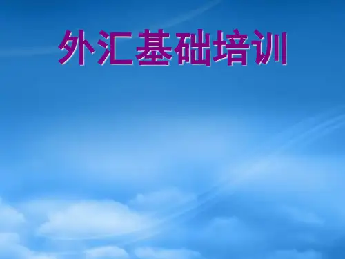 外汇基础培训教材