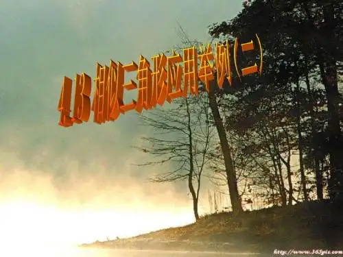 27.2.2.2相似三角形应用举例(2)
