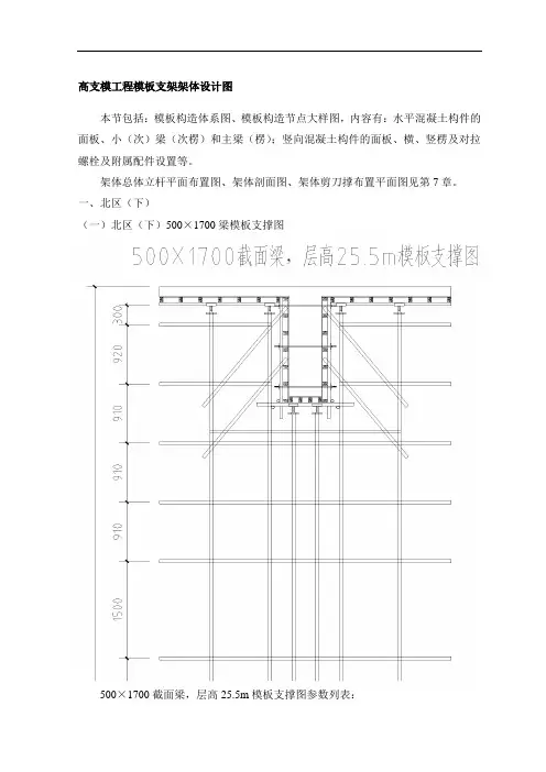 高支模工程模板支架架体设计图