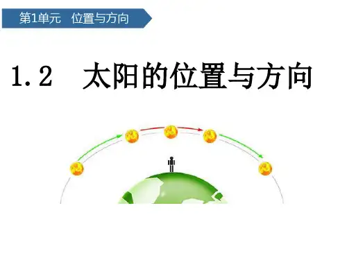 二年级下册科学课件太阳的位置与方向 青岛版(六年制)(共13页)PPT