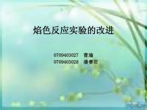 焰色反应实验的改进