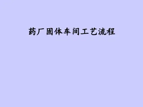 药厂固体车间工艺流程