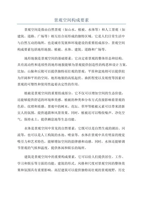 景观空间构成要素