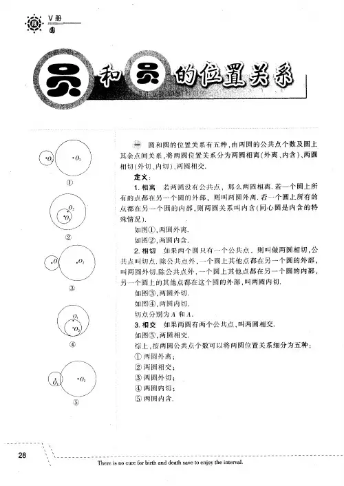 圆和圆的位置关系
