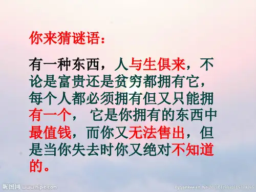 第九课  01 守护生命课件