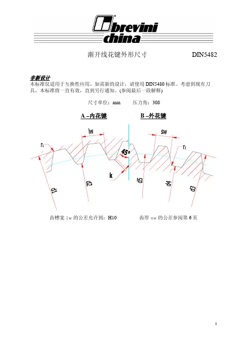 DIN_5482_渐开线花键
