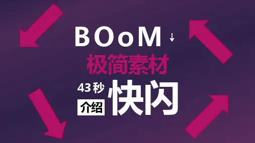 (完美版 可编辑)介绍 快闪PPT模板