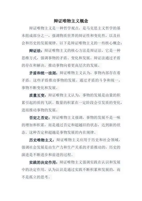 辩证唯物主义概念