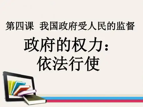 政府的权力：依法行使1讲义.