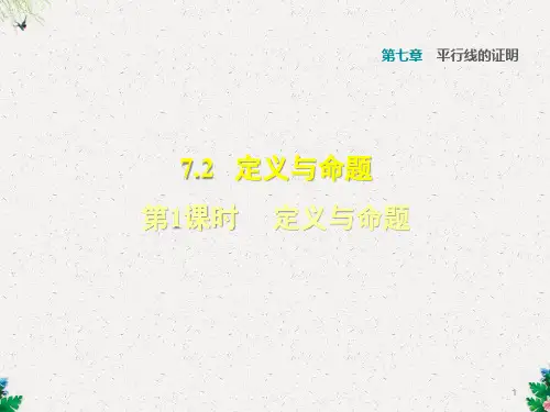 第1课时 定义与命题