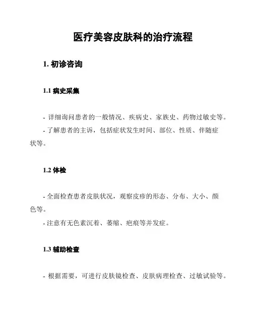 医疗美容皮肤科的治疗流程