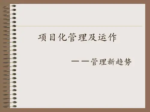 项目化管理及运作 ppt课件