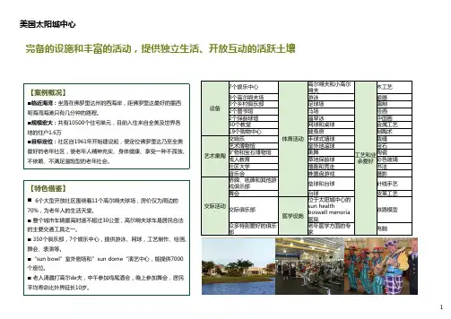 美国佛罗里达太阳城中心案例分析