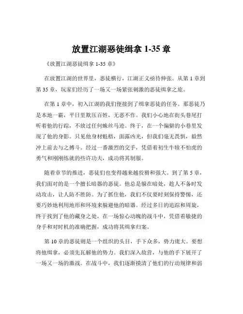 放置江湖恶徒缉拿1-35章
