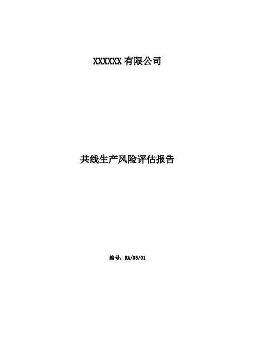 共线生产风险评估报告【范本模板】