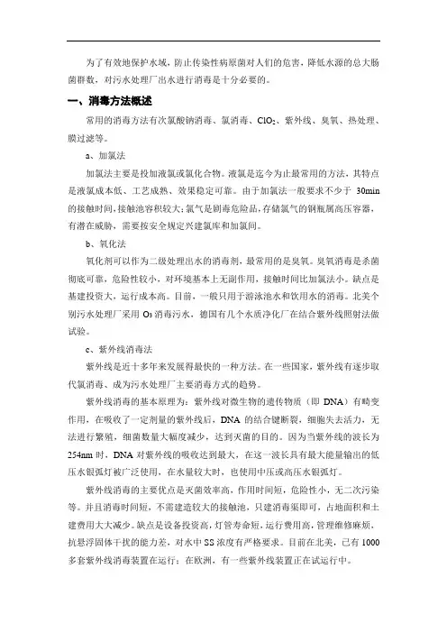 消毒方法比选