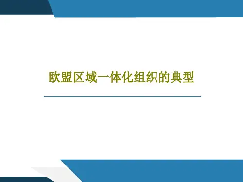 欧盟区域一体化组织的典型PPT共25页