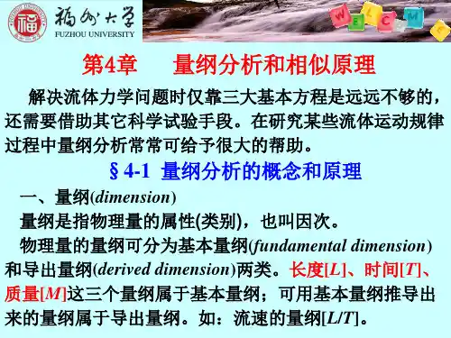 (4)量纲分析和相似原理