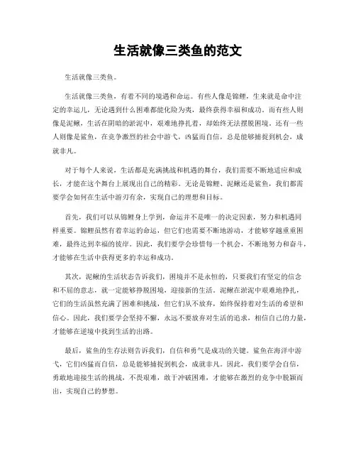 生活就像三类鱼的范文