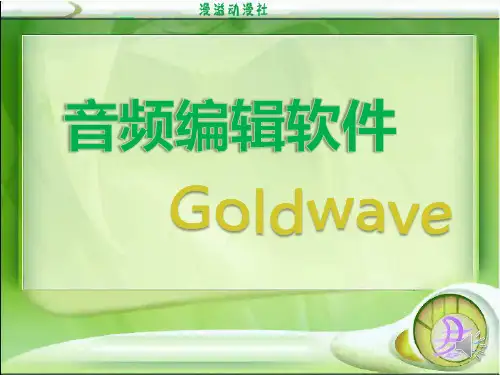 Goldwave简单教程