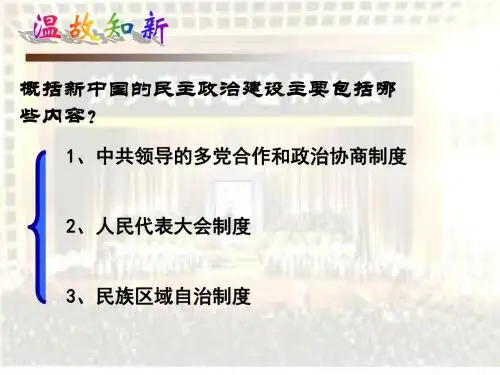 高中历史人民版必修1民主政治的扩展 课件PPT
