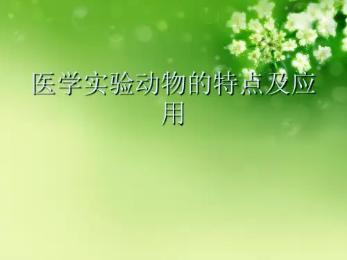 医学实验动物的特点及应用