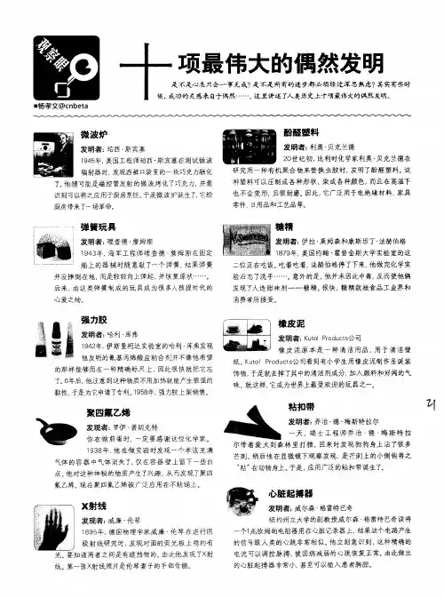 十项最伟大的偶然发明