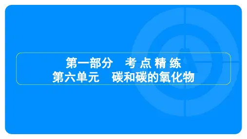 2025年中考化学总复习第一部分考点精练第六单元碳和碳的氧化物