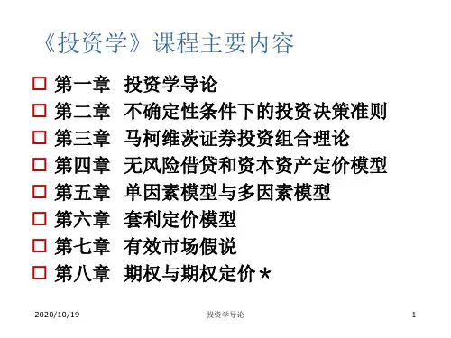 投资学PPT