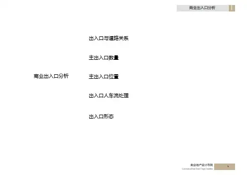 商业出入口案例分析