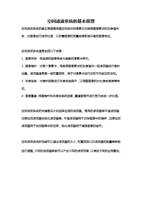 空间滤波系统的基本原理