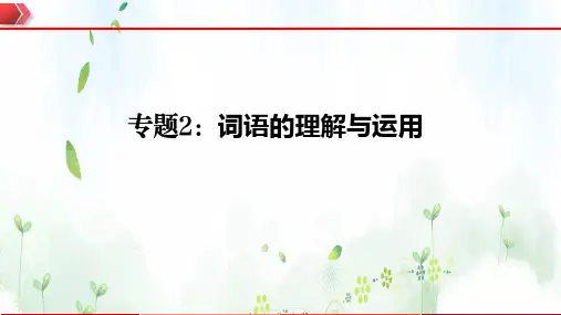 专题  词语的理解与运用-八年级语文上册期末复习