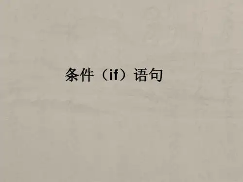 IF语句教案