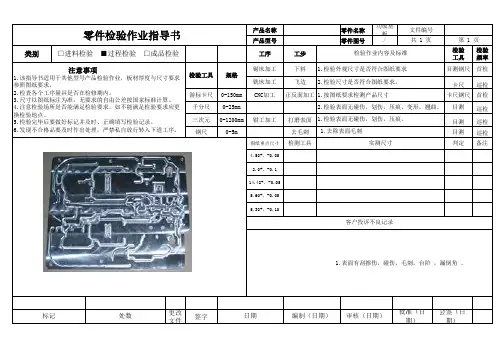 机械零件检验作业指导书范例