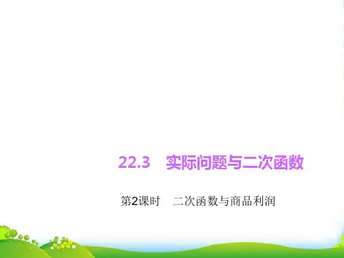 人教版九年级数学上册22.3 实际问题与二次函数第二课时课件