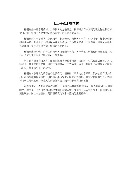 【三年级】梧桐树