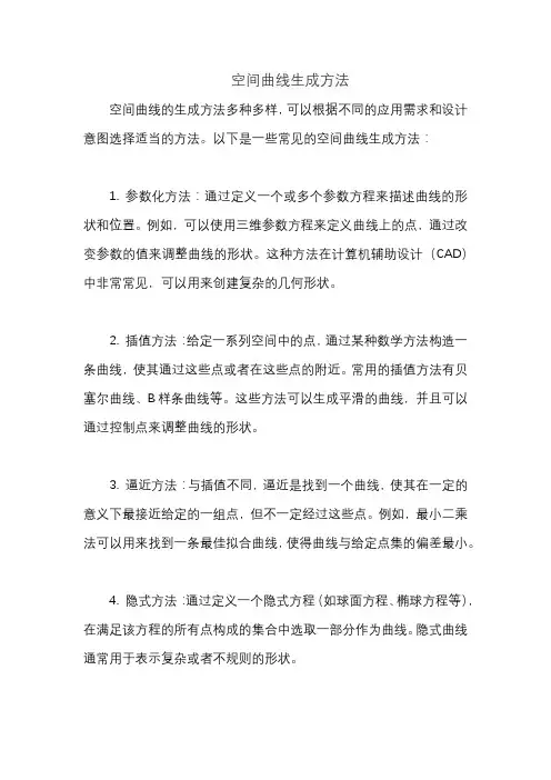 空间曲线生成方法