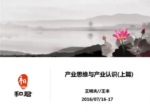 和君商学院：产业思维与产业认识【完整版】