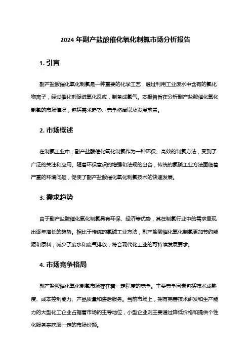 2024年副产盐酸催化氧化制氯市场分析报告