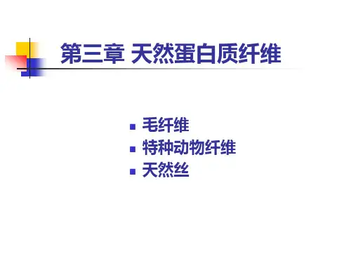 纺织材料学——天然蛋白质纤维1